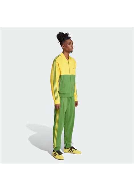 Green and yellow stripe detail knitted trousers - Adidas by Wales Bonner - unisex ADIDAS BY WALES BONNER | IW1176GRN